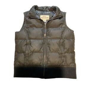 New York Classics Black Quilted Puffer Vest Women Size S Down Blend Fill